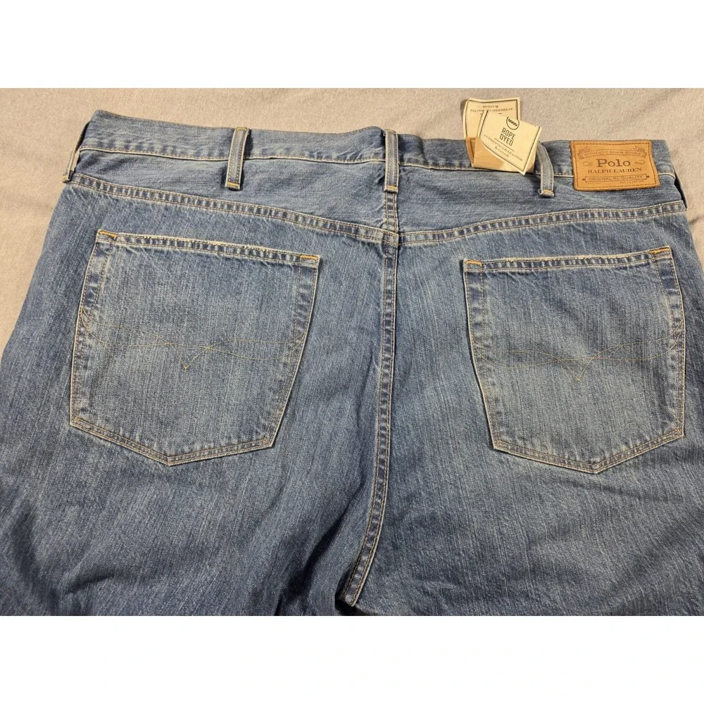 NEW Polo Ralph Lauren‎ Hampton Straight Jeans Blue Denim Tall 42Tx36 (44 Waist)